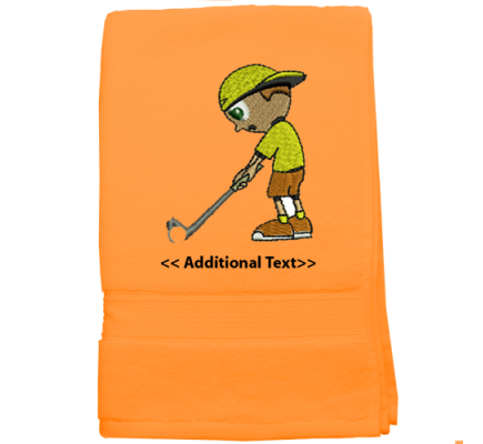 Personalised Golf Boy Sports Terry Cotton Towel