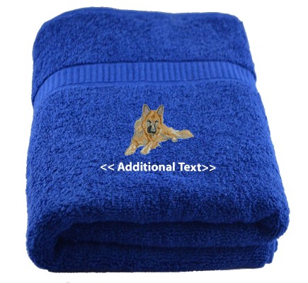Personalised Alsatian Custom Embroidered Terry Cotton Towel