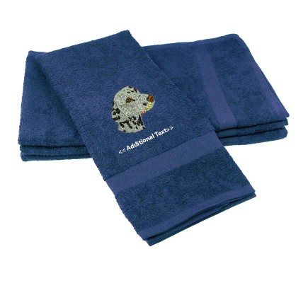 Personalised Dalmation Custom Embroidered Terry Cotton Towel