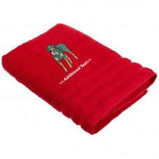 Personalised Doberman Dog Custom Embroidered Terry Cotton Towel