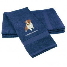 Personalised Dog Custom Embroidered  Terry Cotton Towel