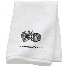 Personalised Dog Custom Embroidered  Terry Cotton Towel