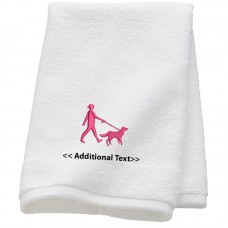 Personalised Dog Custom Embroidered  Terry Cotton Towel