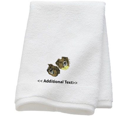 Personalised Dogs Custom Embroidered  Terry Cotton Towel