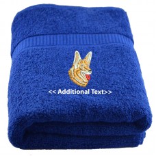 Personalised Dog Custom Embroidered Terry Cotton Towel