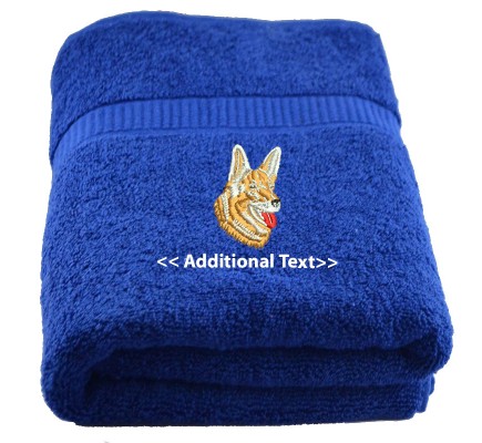 Personalised Dog Custom Embroidered Terry Cotton Towel
