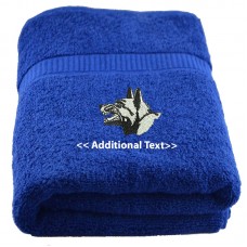Personalised Dog Custom Embroidered Terry Cotton Towel