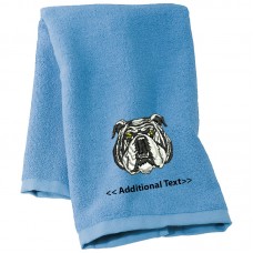 Personalised Dog Custom Embroidered Terry Cotton Towel