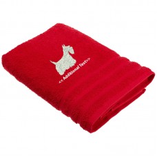 Personalised Dog Custom Embroidered Terry Cotton Towel