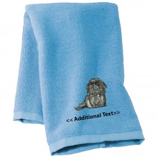 Personalised Dog Custom Embroidered Terry Cotton Towel