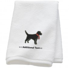 Personalised Dog Custom Embroidered Terry Cotton Towel