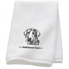 Personalised Dog Custom Embroidered Terry Cotton Towel