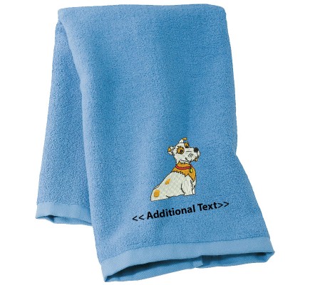 Personalised Dog Embroidered Towels Terry Cotton Towel