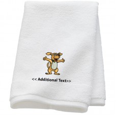 Personalised Dog Custom Embroidered Terry Cotton Towel