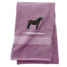 Personalised Horse Large Custom Embroidered  Terry Cotton Towel
