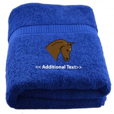 Personalised Horse Custom Embroidered  Terry Cotton Towel