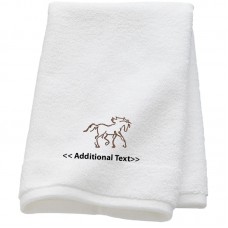Personalised Horse Custom Embroidered  Terry Cotton Towel