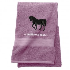 Personalised Horse Custom Embroidered  Terry Cotton Towel