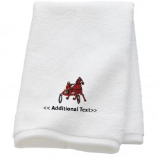 Personalised Horse & Cart Custom Embroidered  Terry Cotton Towel
