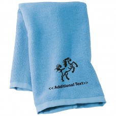 Personalised Horse Motif Custom Embroidered  Terry Cotton Towel