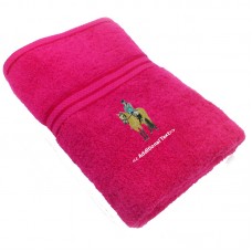 Personalised Horse and Rider Large Custom Embroidered  Terry Cotton Towel