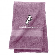 Personalised Horse  Custom Embroidered  Terry Cotton Towel