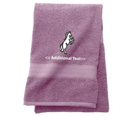 Personalised Horse  Custom Embroidered  Terry Cotton Towel
