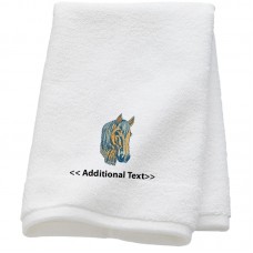Personalised Horse Custom Embroidered  Terry Cotton Towel