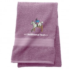 Personalised Horse Custom Embroidered  Terry Cotton Towel