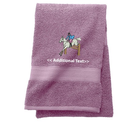 Personalised Horse Custom Embroidered Terry Cotton Towel Personalised Horse Custom Embroidered Terry Cotton Towel