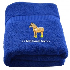Personalised Horse Custom Embroidered  Terry Cotton Towel