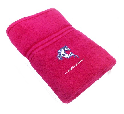 Personalised Horse Outline Custom Embroidered  Terry Cotton Towel