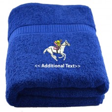 Personalised Horse Rider Custom Embroidered  Terry Cotton Towel