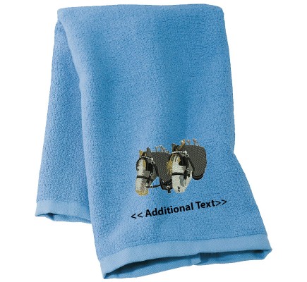 Personalised Horses Custom Embroidered  Terry Cotton Towel