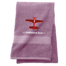 Personalised Plane Custom Embroidered Terry Cotton Towel