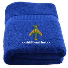 Personalised Plane Custom Embroidered Terry Cotton Towel