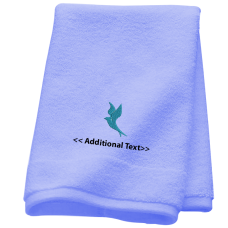 Personalised Bluebird Custom Embroidered Terry Cotton Towel