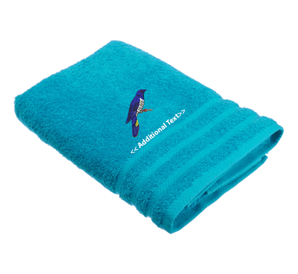 Personalised Bird Custom Embroidered Terry Cotton Towel