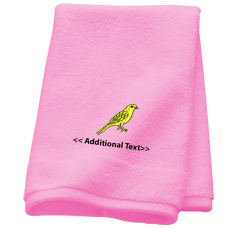 Personalised Bird Custom Embroidered Terry Cotton Towel