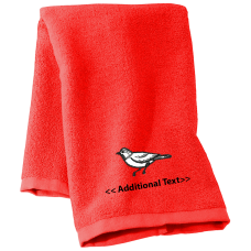 Personalised Bird Custom Embroidered Terry Cotton Towel