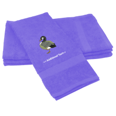 Personalised Bird Custom Embroidered Terry Cotton Towel