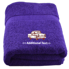 Personalised 60s Car Custom Embroidered Terry Cotton Towel