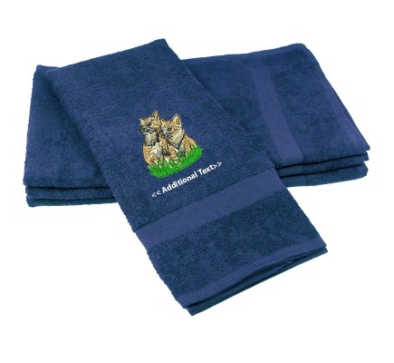Personalised Cats Custom Embroidered Terry Cotton Towel