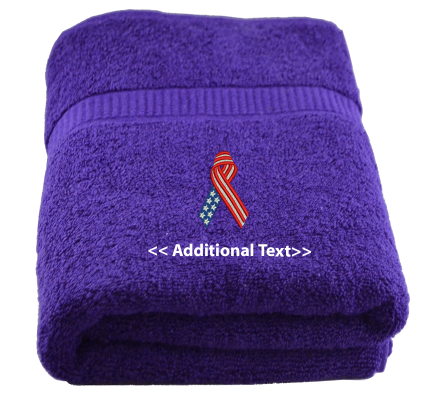 Personalised Awareness Ribbon Personalised Towels Terry Cotton Towel