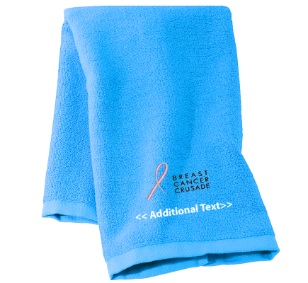 Personalised Breast Cancer Ribbon Personalised Towels Terry Cotton Towel