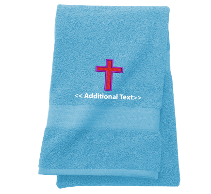 Personalised Cross Religious Towels Terry Cotton Towel