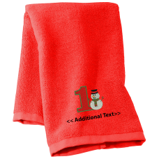 Personalised 1st Christmas Seasonal Towels Terry Cotton Towel