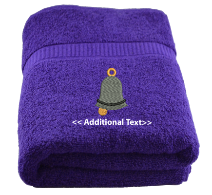 Personalised Bell Custom Embroidered Terry Cotton Towel