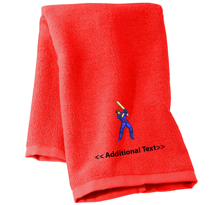 Personalised Cricket  Sports Towels Terry Cotton Towel