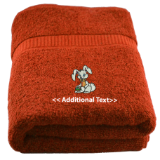 Personalised Easter Bunny Seasonal Towels Terry Cotton Towel